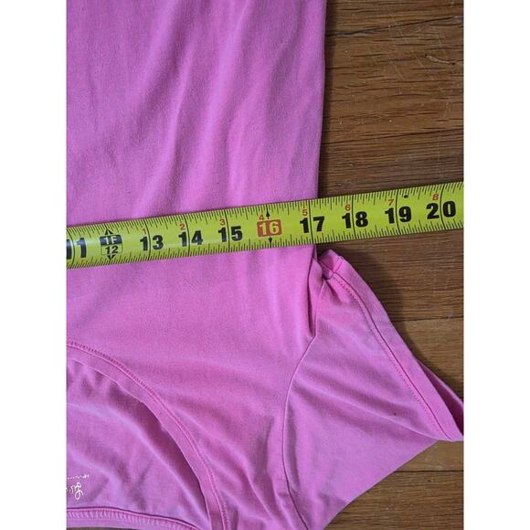 Lilly Pulitzer Pullover T-Shirt Top Short Sleeve Crew Neck Pink Large A001115 - Picture 7 of 7